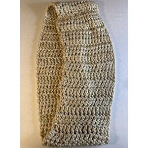 Hand Crocheted Infinity Scarf Women’s Beige Champagne Chunky Soft Neck Warmer